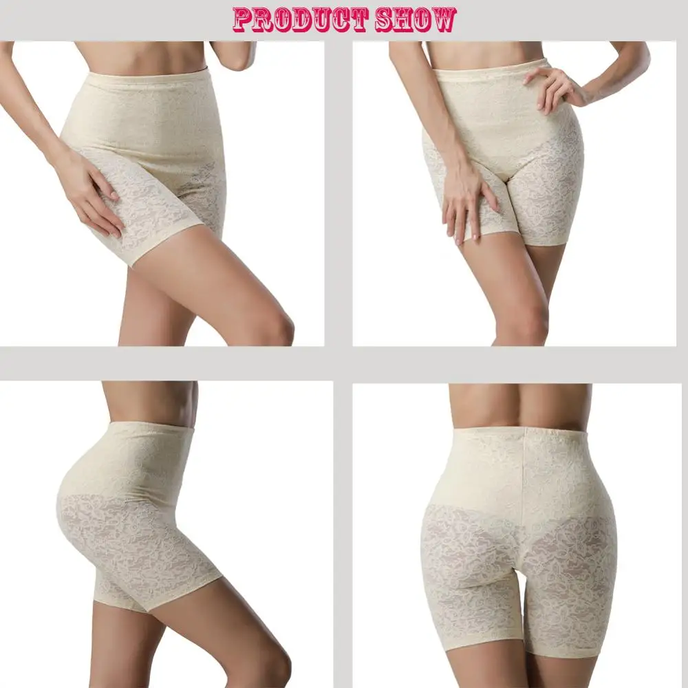 WonderBeauty Corset Secret Nude Sexy Sheer Lace Mesh Shapewear High-Waist Thigh Slimmer Butt Lifter Boyshort