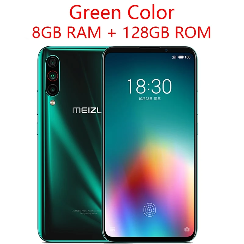Meizu 16T VOLTE 4 аппарат не привязан к оператору сотовой связи 6G/8G 128G/256 г Snapdragon 855 Octa Core 6," FHD+ безрамочный экран с Экран 3 задних Камера сотовый телефон - Цвет: Green 8G 128G