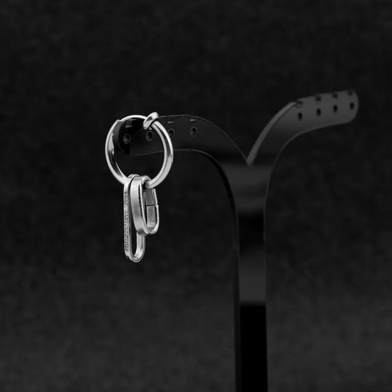 Простые двойные овальные серьги-гвоздики из нержавеющей стали модные корейские