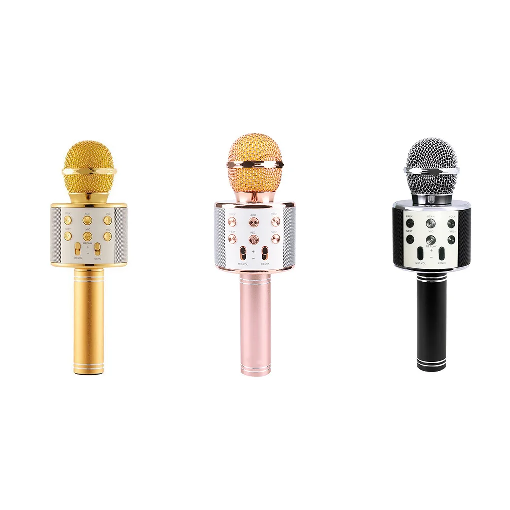 WS858 портативный беспроводной микрофон для пения ручной Smartpnone дома KTV