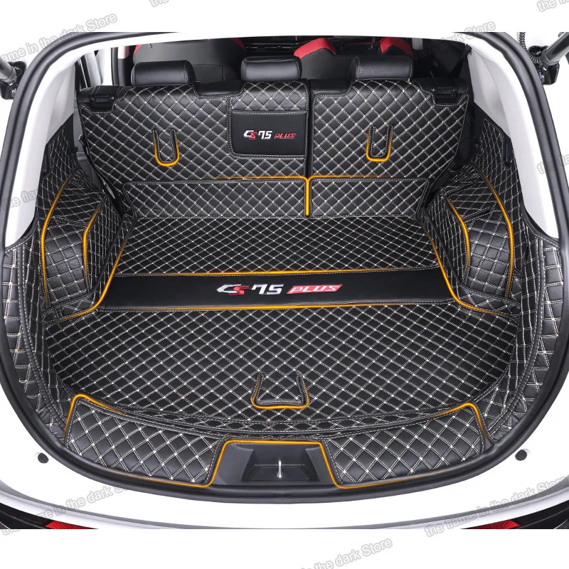 

lsrtw2017 fiber leather car trunk mat cargo liner for changan cs75 plus 2020 2021 boot rear lugguage cs75PLUS carpet pad