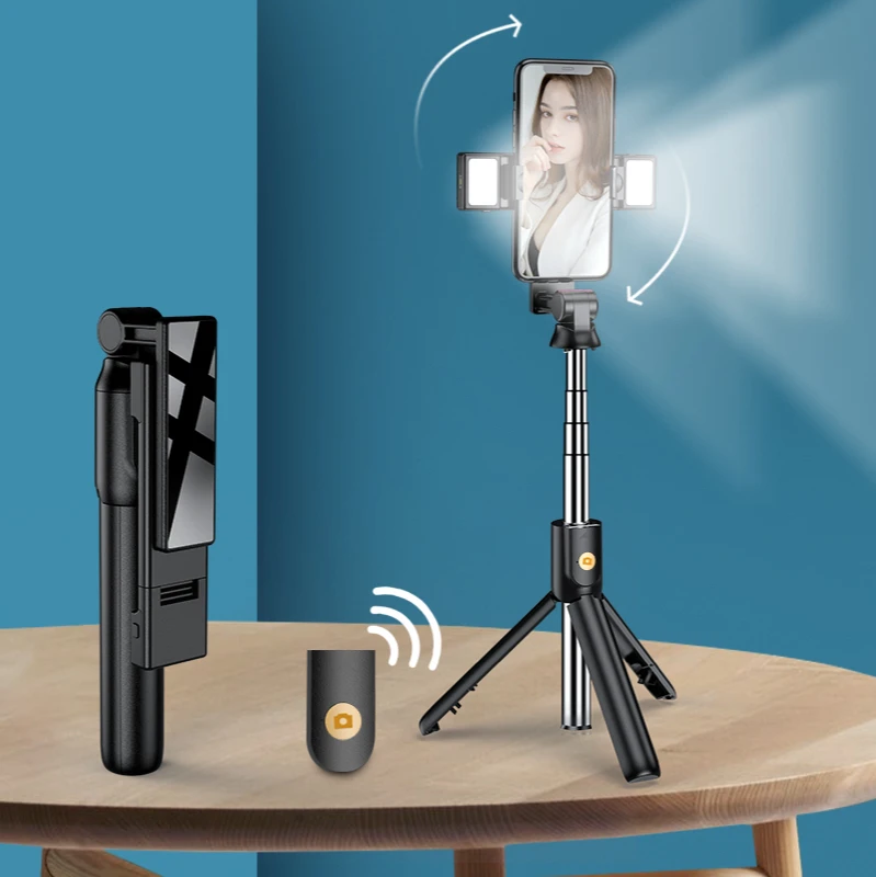 

Aluminum Alloy Selfie Stick Tripod Beauty Double Fill Light Live Photo Bracket Bluetooth Remote Control Hhorizontal And Vertical