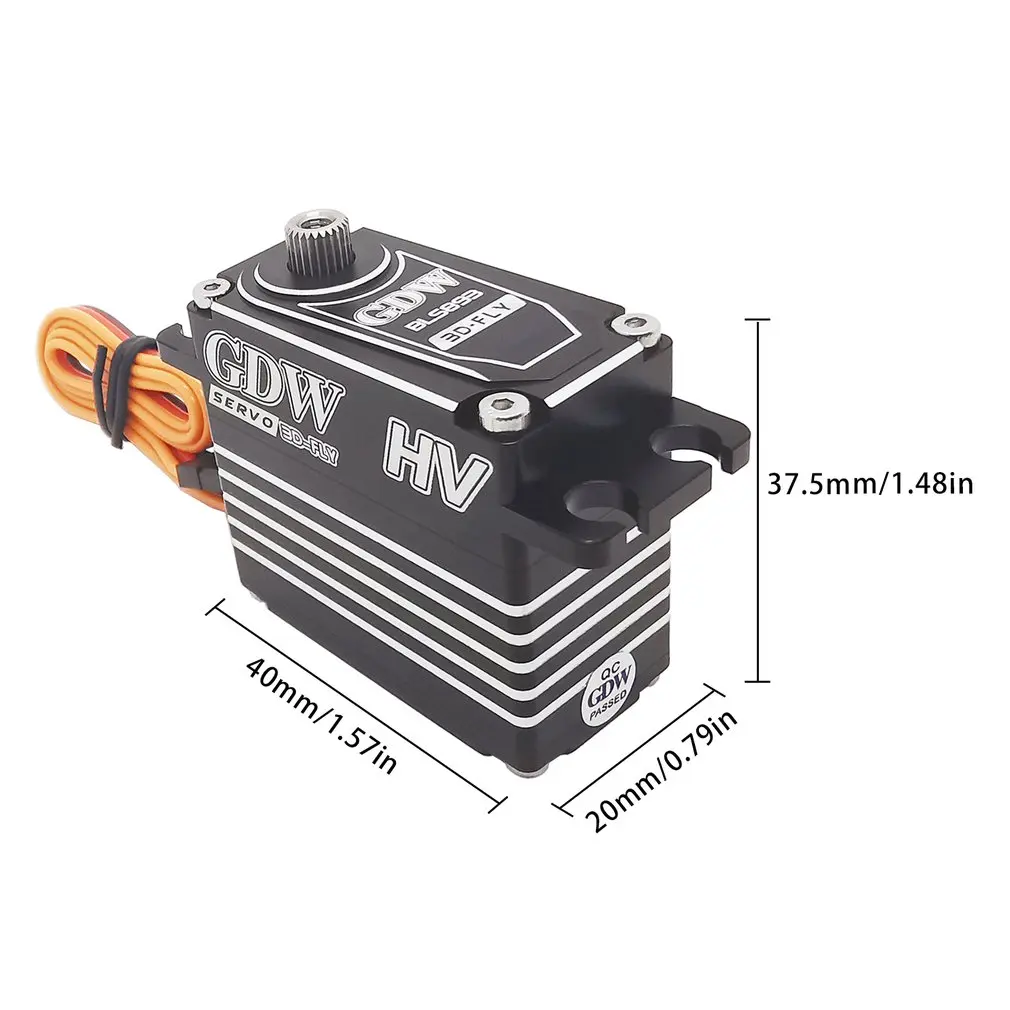 

GDW BLS893 BLS893HV 78g Metal Steering Gear 38kg Maximum Torque Large Fixed Wing Vehicle Model Robot Steering Gear