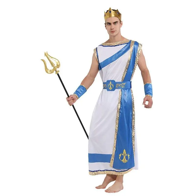 Костюм Poseidon для взрослых костюмы на Хэллоуин мужчин Принца выступлений