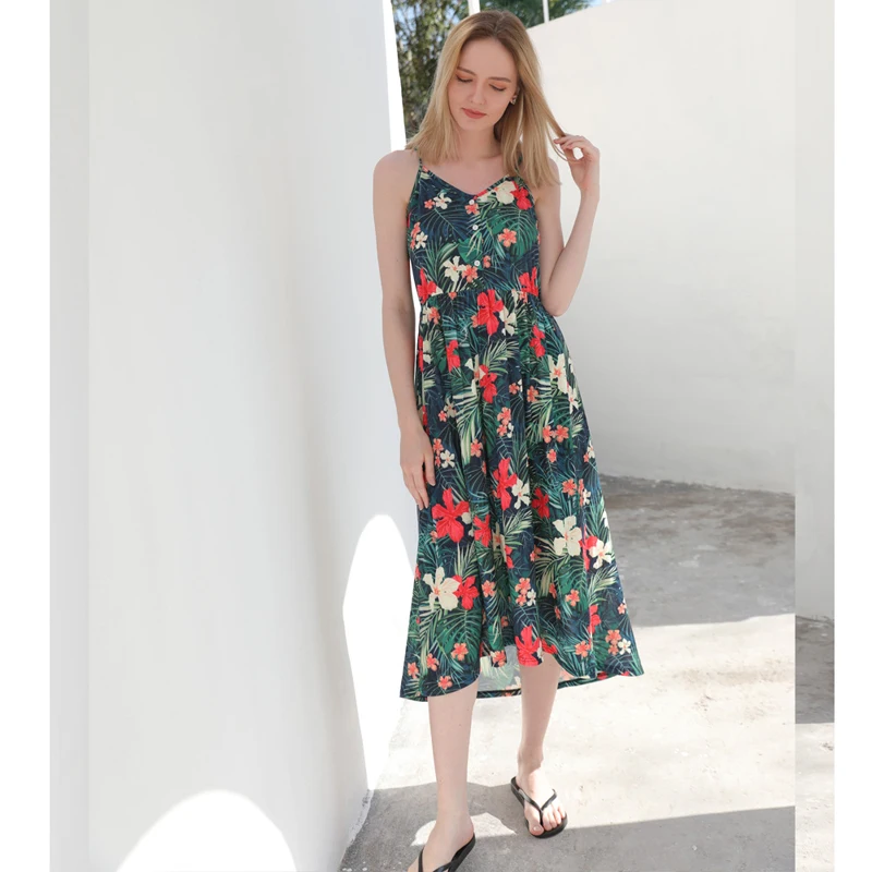 Парные наряды для мамы и дочери летние одинаковые с цветочным принтом папы 2021