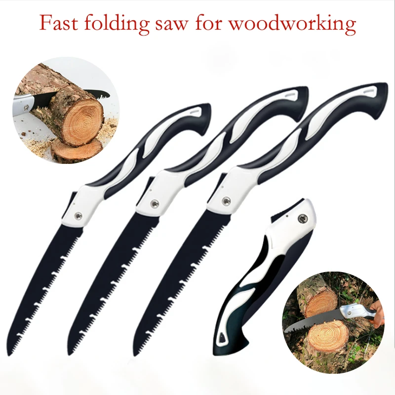 

Woodworking Saw Folding Hand Saw Steel Blade Soft Rubber Handle Sharp Household Cutting Tools Fruit Garden Hand Pruning Knife