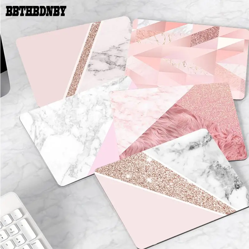 

BBTHBDNBY New Designs pink gold Marble Durable Beautiful Anime Mouse Mat Smooth Writing Pad Desktops Mate gaming mouse pad