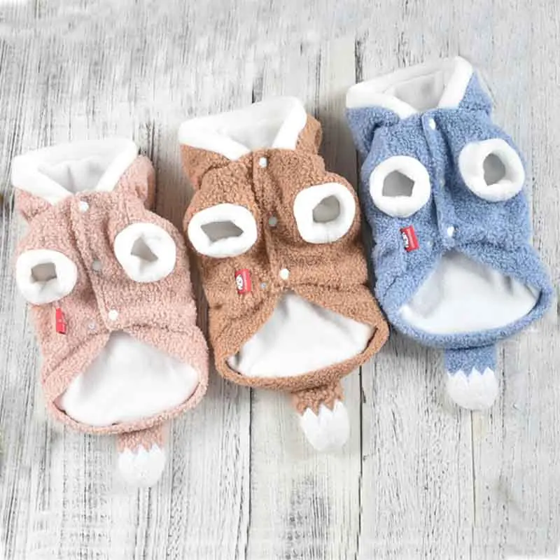 

Funny Pet Clothes Warm Small Dog Clothes Winter Jacket Yorkshire Bulldog Teddy Hooded Coat Schnauzer Shih tzu Clothing Costumes