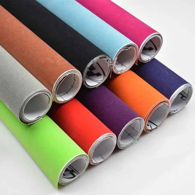 

45*100cm Car Interior Decoration Stickers PVC Velvet Cloth Body Film Vinyl Wrap for Dashboard Outlet Center Console Car Styling