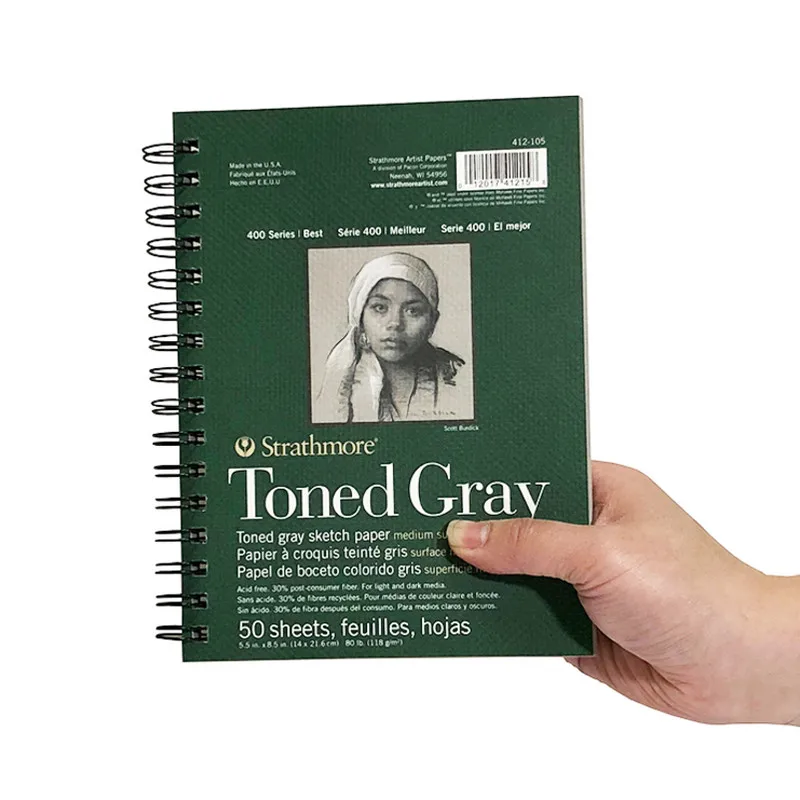 Тетрадь для скетчинга Strathmore коричневый/серый цвет в ассортименте|Бумага