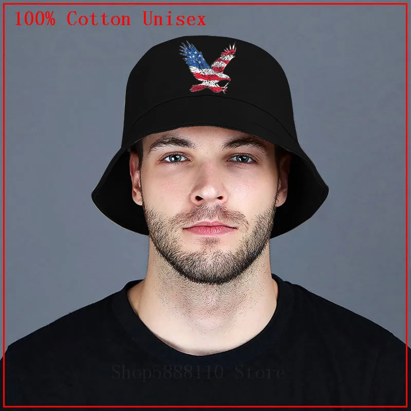 

Дизайнерская летняя Панама с флагом США и орлом для мужчин и женщин, модные хлопковые кепки, Панама для грустных мальчиков, складная шляпа о...