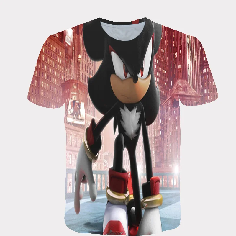 Одежда для мальчиков с суперзвуковым звуковым принтом Забавные футболки 3D