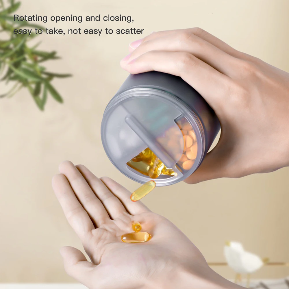 large room rotate pill medicine box storage box sorting medicine case tablet storage device drug compartment adjustable storage free global shipping