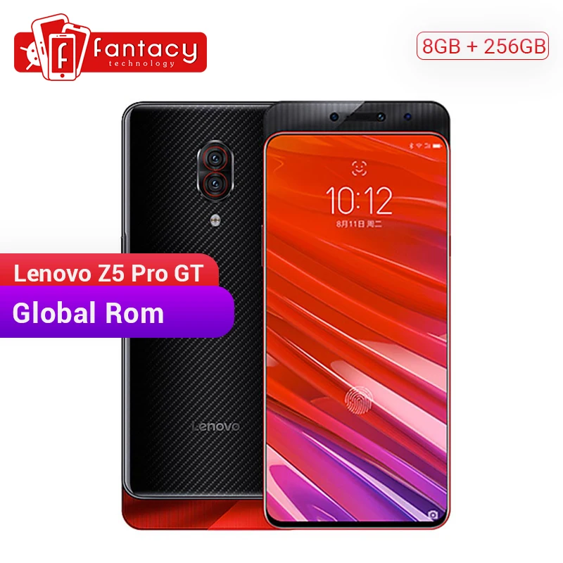 Смартфон lenovo Z5 Pro GT Snapdragon 855 с глобальной прошивкой, 8 Гб ОЗУ, 256 Гб ПЗУ, 6,39 дюйма, встроенный экран, сканер отпечатков пальцев, Android 24 МП камеры