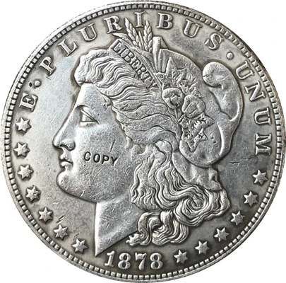 Копия монеты США за 1 доллар 1878 тип 3 | Дом и сад