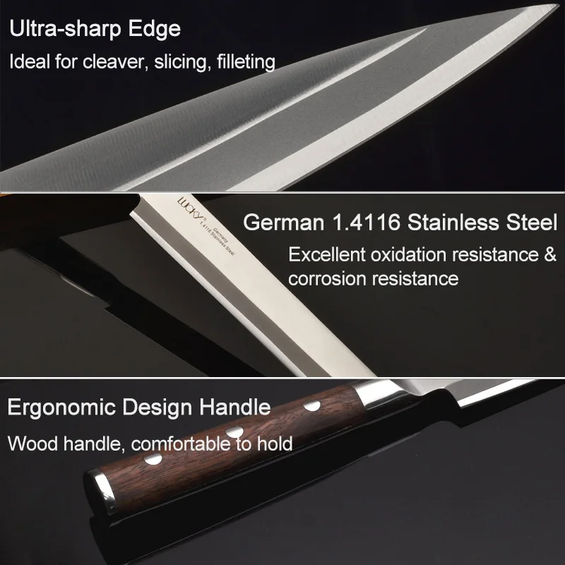 Японский Нож для суши 24 см Германия 1 4116 нержавеющая сталь филе рыбы Япония Sashimi