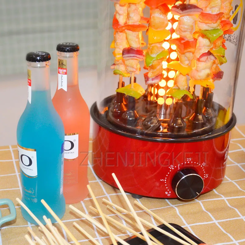 220v home electricity barbecue furnace lazy smoke free small electric grill infrared fast spin barbecue machine high power 1100w free global shipping