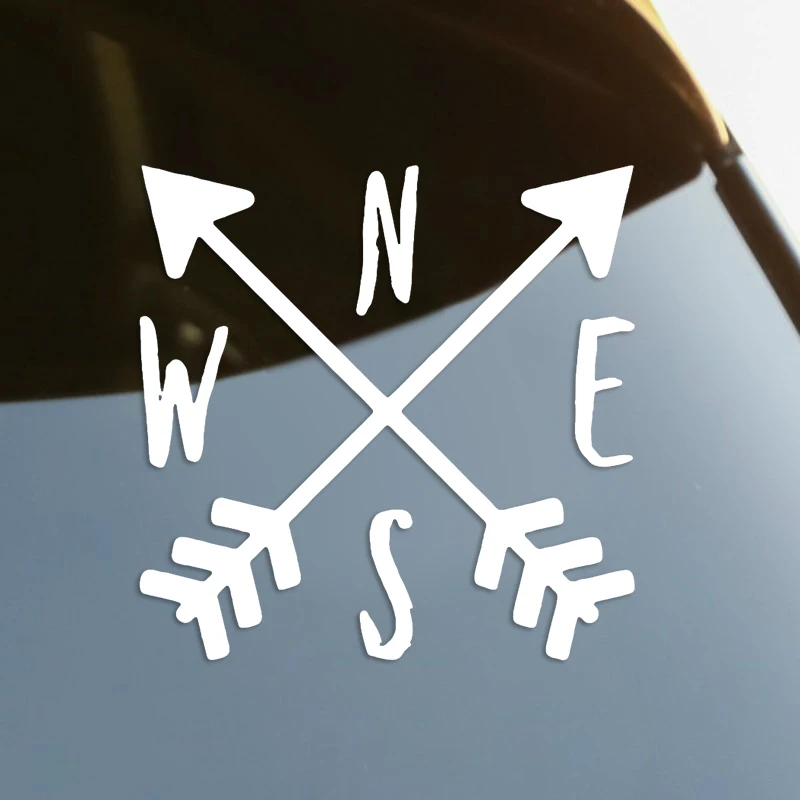 

Compass Die-Cut Vinyl Decal Car Sticker Waterproof Auto Decors on Car Body Bumper Rear Window Laptop Choose Size #S60609