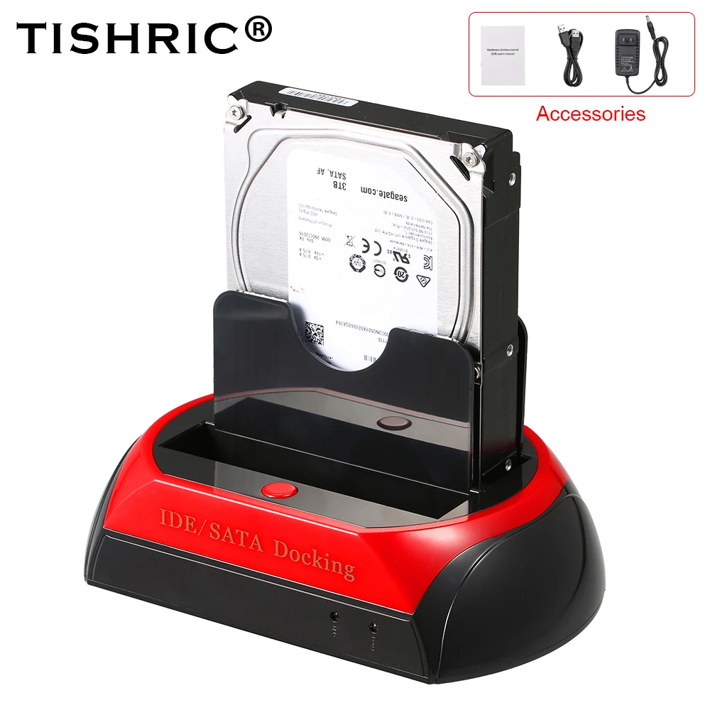 TISHRIC док станция для жесткого диска USB 2 0 IDE SATA футляр внешнего ESATA 5/3 5 корпус SSD