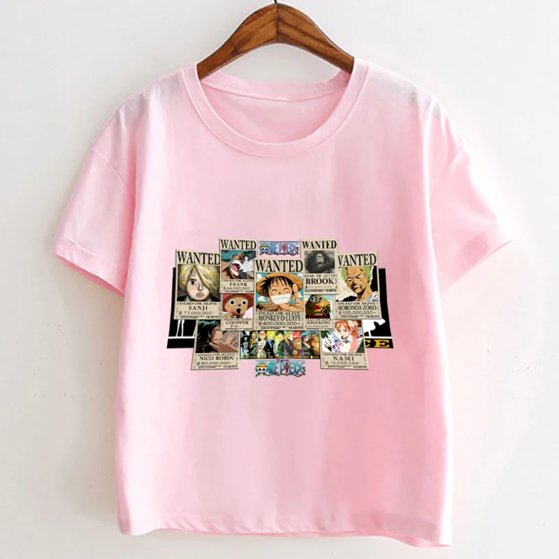 

Summer New Anime One Piece Edward Fashion Cute Classic Clothing T-shirt Kids T-Shirt Short Sleeve Cotton T-shirt Tops Tees Hip H