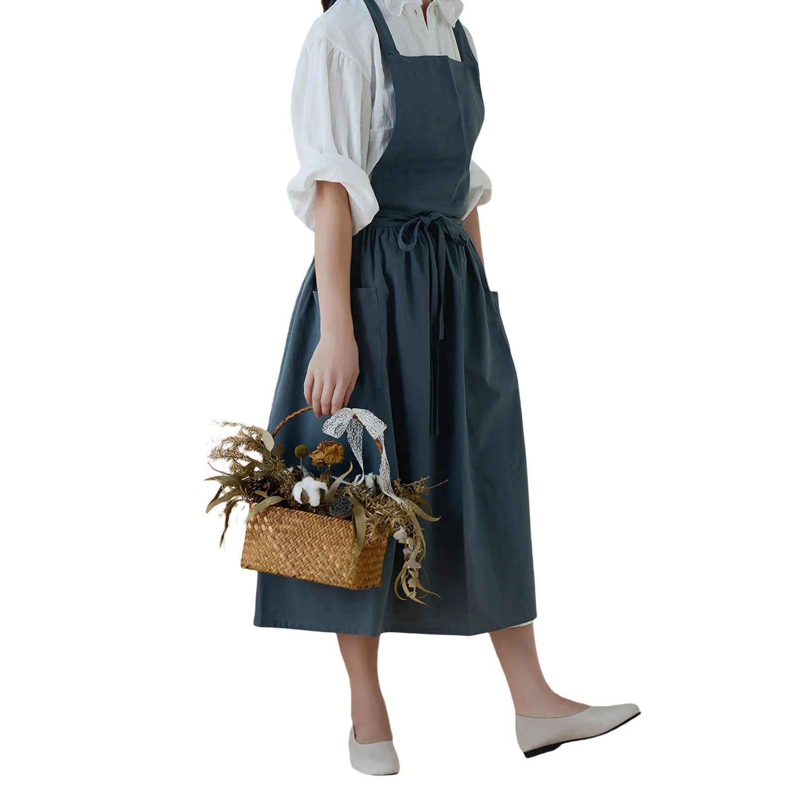 Домашняя кухонная хлопковая жилет фартук товары для кафе в скандинавском стиле