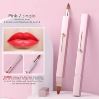 lipstick brush with cap concealer brushes retractable lip brush portable dustproof beauty makeup brushes edge brush lip gloss