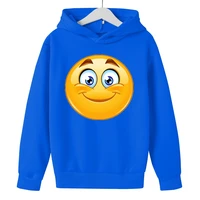 cute happy smiley pleased pattern hoodi childrens girls clothing boys hoodie autumn kid gift sweatshirt casual child costume top