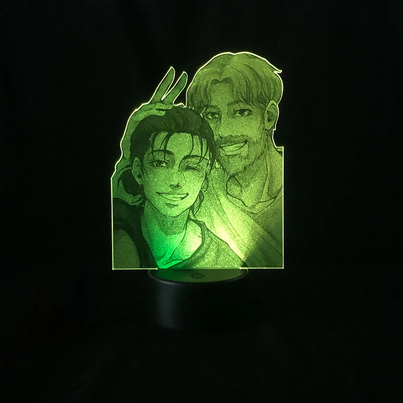 

Touch Sensor Two Tone Lamp Attack on Titan Eren Jaeger Japanese Anime Manga Two Tone Led Light Two Tone 3D Lamp Decor Children
