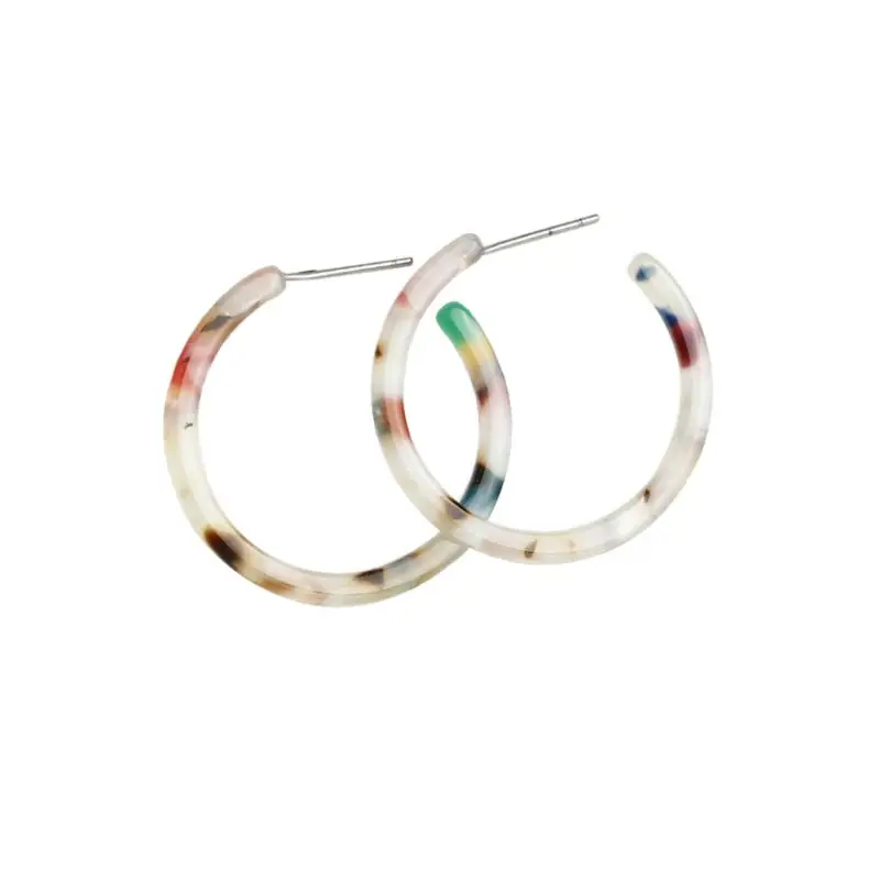 Женские акриловые серьги кольца 1 пара|Серьги-кольца| |