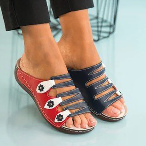 

2020 Summer New Sandals Wedge Flowers Women's Casual Open-toe Sandals Women's Outdoor Beach Sandals Women Zapatos De Mujer