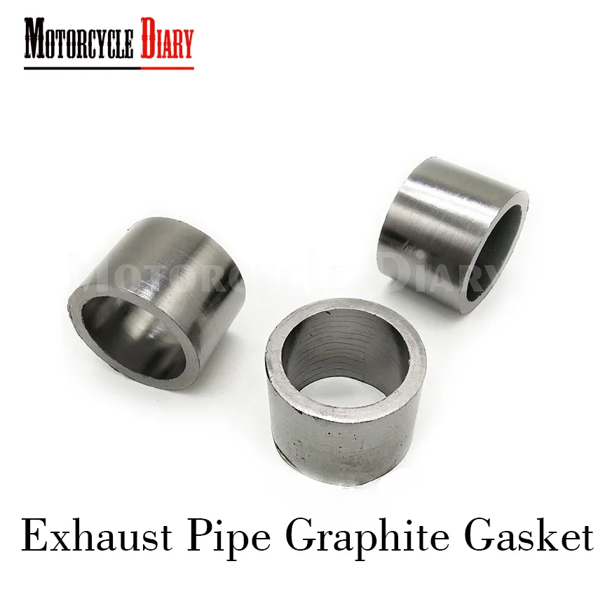 Графитовое кольцо уплотнительное прокладки для выхлопной трубы и глушителя диаметром 35мм, 42мм, 45мм, 48мм. Модифицированные запчасти для мотоциклов, дорожных и кроссовых велосипедов.