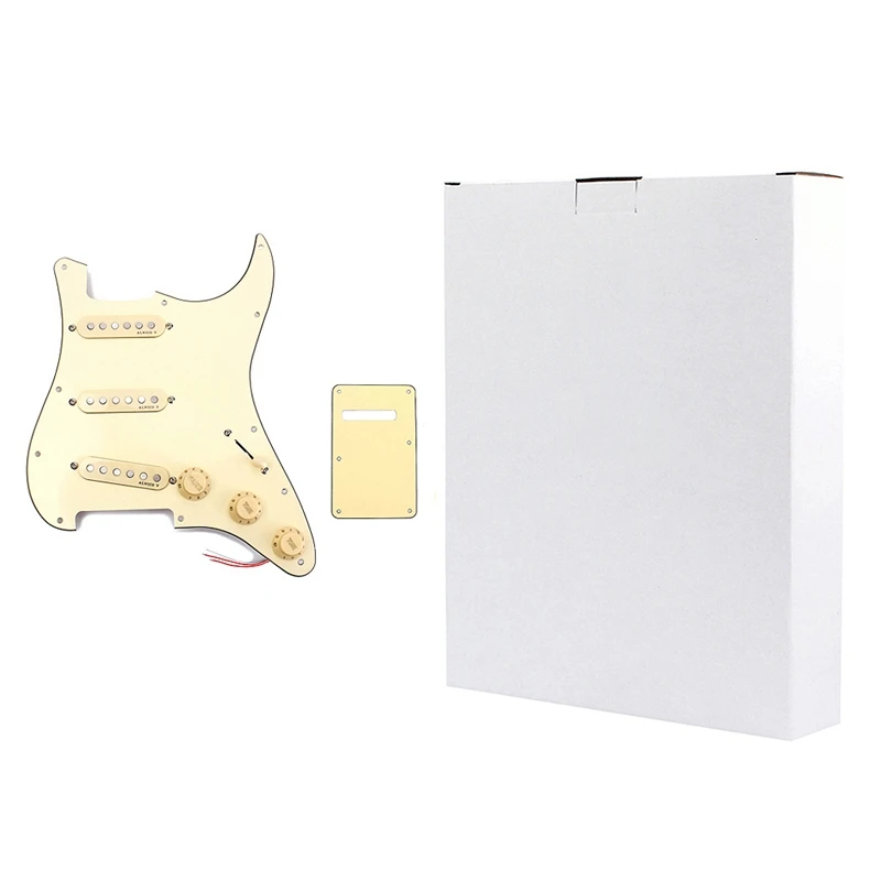 

Loaded Prewired SSS Alnico 5 Alnico V HOT Pickups Pickguard Set for Strat Guitar