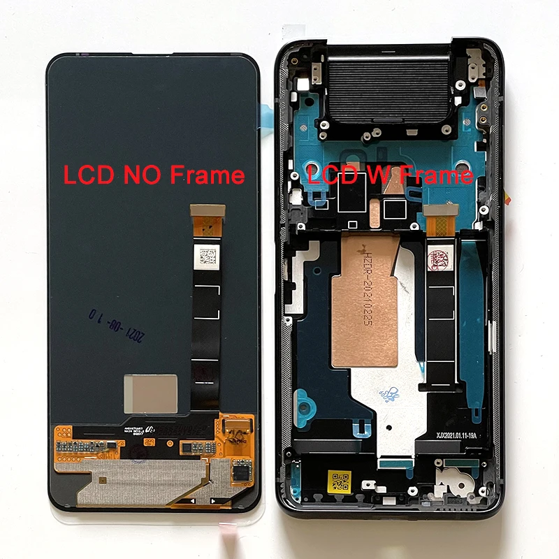Kup 6.67 'Original AMOLED Dla Asus Zenfone 7 ZS670KS 7 Pro ZS671KS Wyświetlacz Lcd Ekran Dotykowy Digitizer Rama Dla Zenfone 8 Odwróć