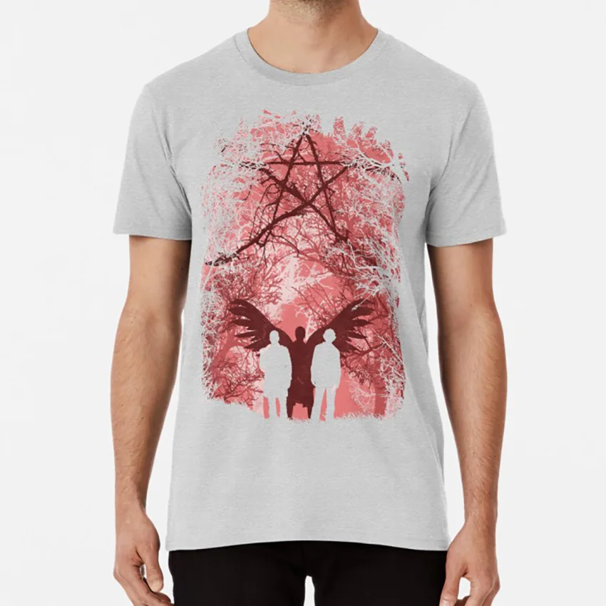 Знаменитые охотники футболка Сверхъестественное Сэм Винчестер Дин Кастиэль