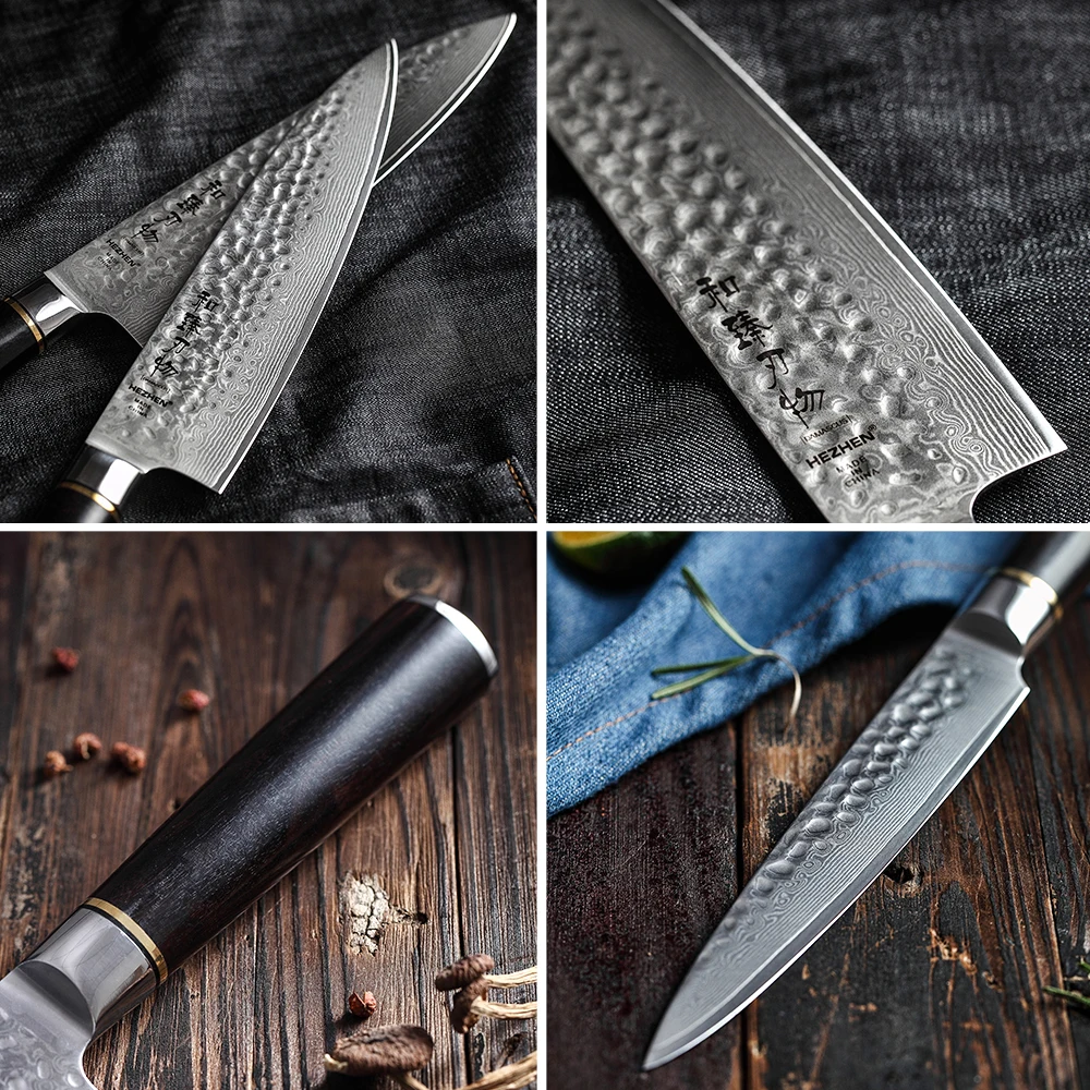 Набор кухонных ножей HEZHEN 1 2 шт. профессиональные японские ножи шеф повара из