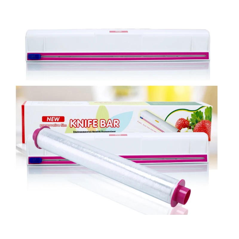 

Food Plastic Cling Fruit Food Fresh Wrap Dispenser Preservative Film Cutter Kitchen Tool Accessories Cooking Tools