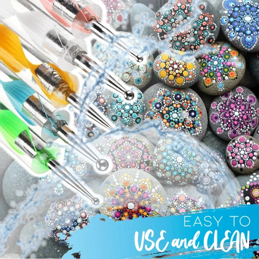 

35/36pcs Mandala Dotting Tools Set For Manicure Painting Rocks Multifunction Embossing Dot Kit Dotting Tool Set DIY Nail Tool