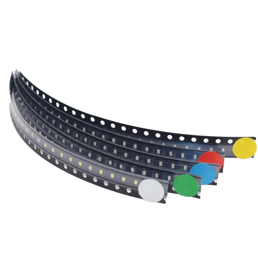 100 шт./лот 5 цветов 0603 SMD светодиодный 20 шт супер яркий красный/зеленый/синий/желтый/белый прозрачный СВЕТОДИОДНЫЙ светильник