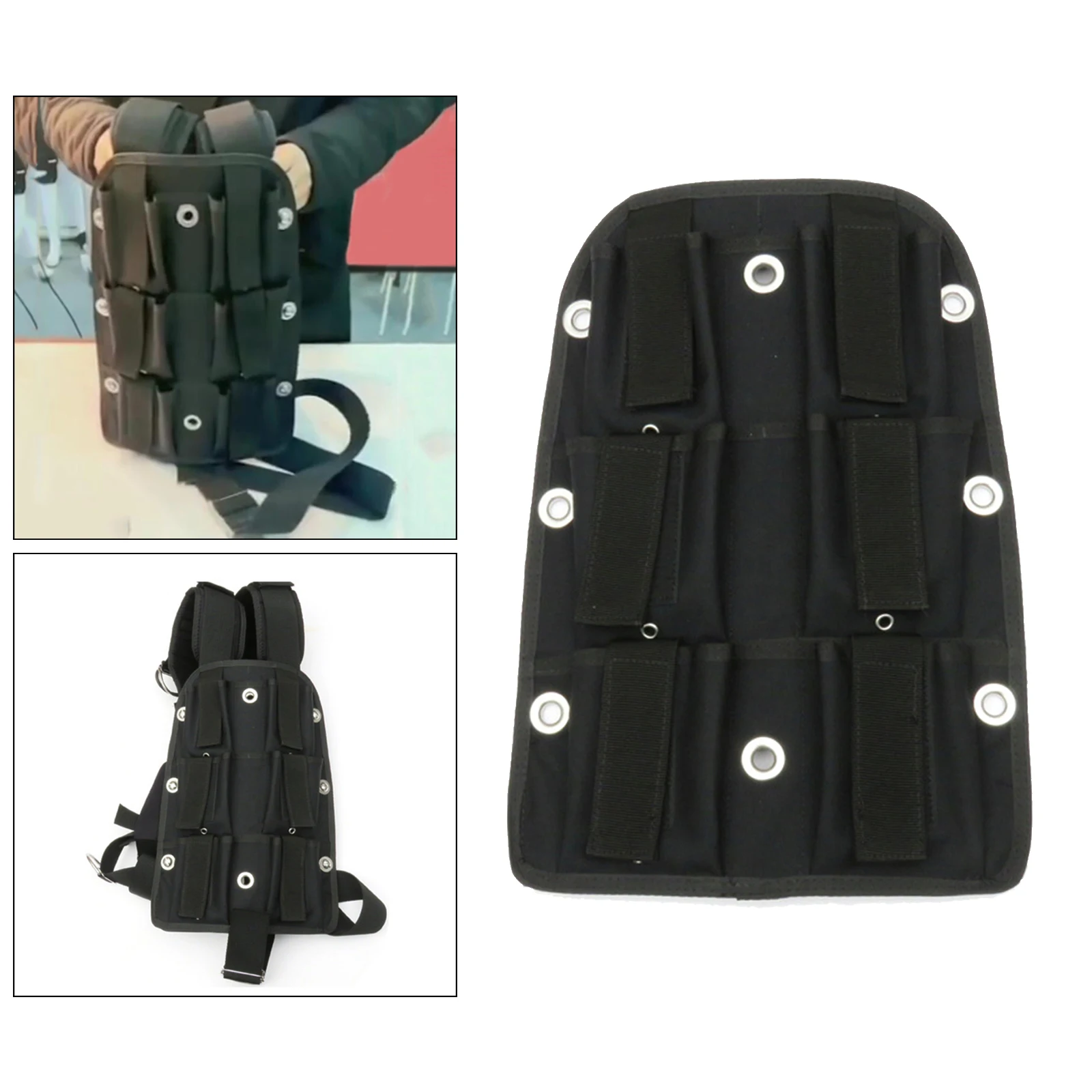 

6kg Nylon Diving Backplate Harness Scuba Tech Dive Weight Plate Holder