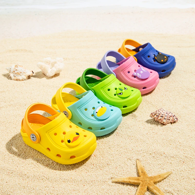 

Children Mules Kids Clogs Summer Sandals Lovely Pattern Beach Shoes for Toddler Boys Girls