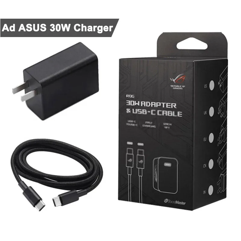 Ad 30W US Charger Мобильный телефон ASUS ROG Phone 2 с глобальной прошивкой 6,59 ”8G 128G Snapdragon 855 Plus 2,96 Ghz 48MP Android 9 6000mAh NFC игровой телефон - Цвет: Ad 30W US Charger