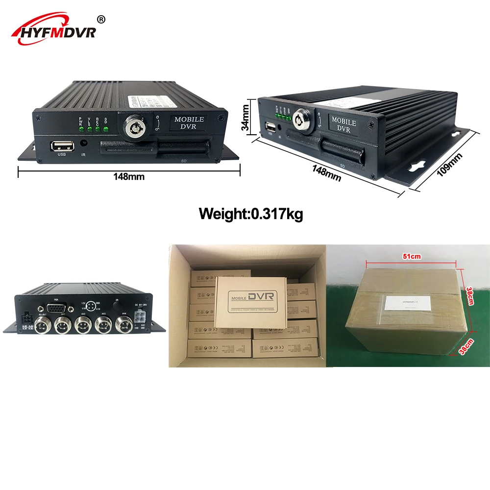 

HYFMDVR Best Selling 4Ch 720P Mobile Dvr CMSV6 Monitoring Platform Transport Vehicle / Agricultural Locomotive / Muck Truck