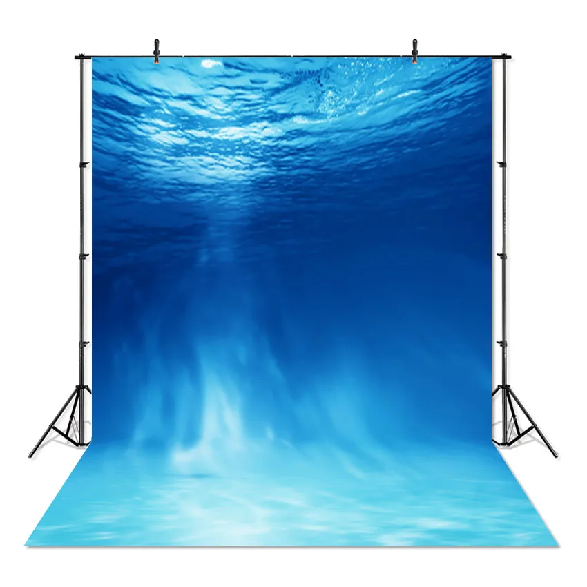 Underwater World Photography Background Sunlight Deep Blue Water Sun Ray Backdrop Seabed Decoration Party Newborn Photo Studio |