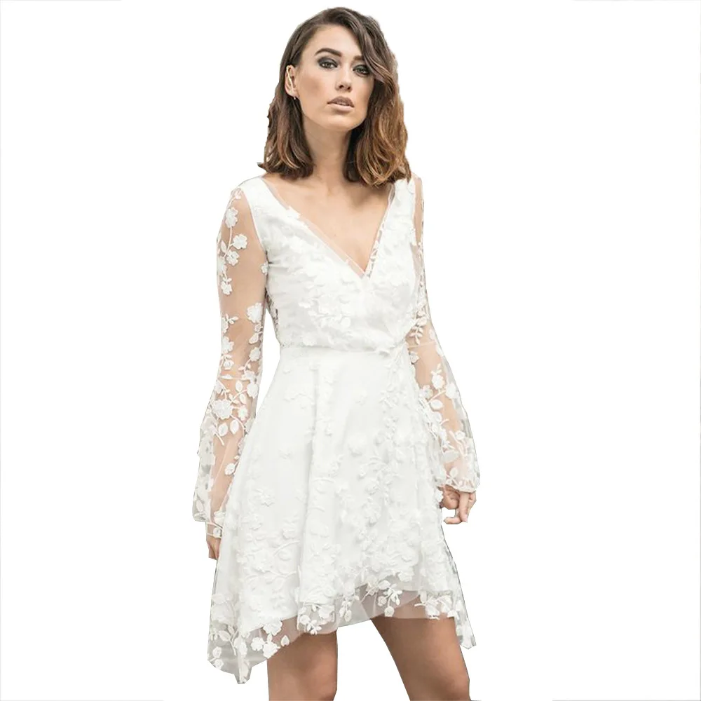 

European and American Women's Dress Hot Selling Banquet Evening Dress Lace Embroidered Nightclub Dress Beach Skirt