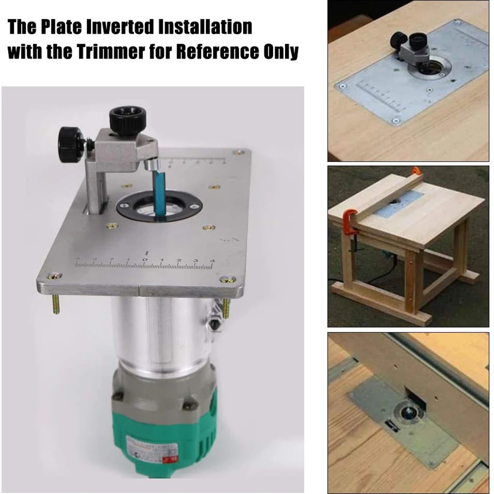 Router Table Plate Trimming Machine Engraving Router Board Engraving Flip Board Aluminum Router Table Insert Board for Makita enlarge