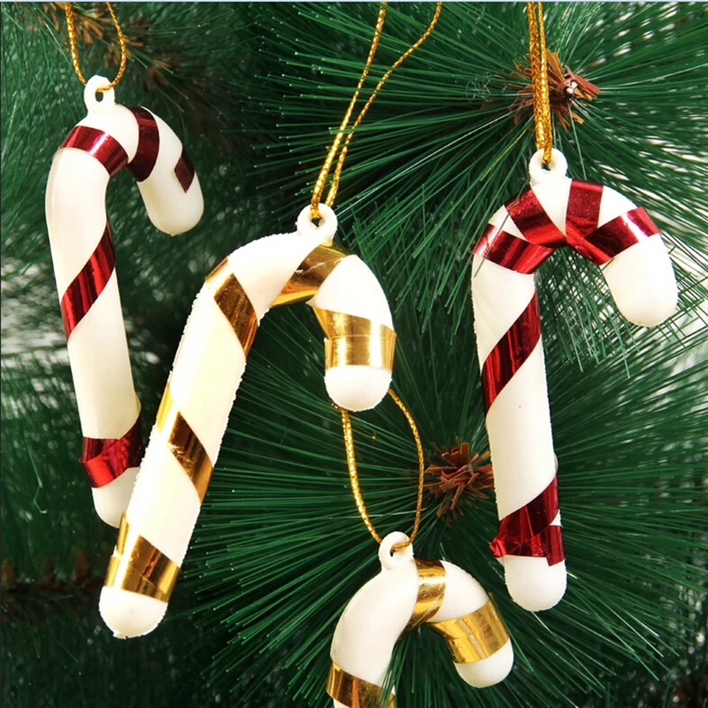 

6pcs Lovely Santa Candy Cane Festival Party Xmas Tree Hanging Ornaments Gift