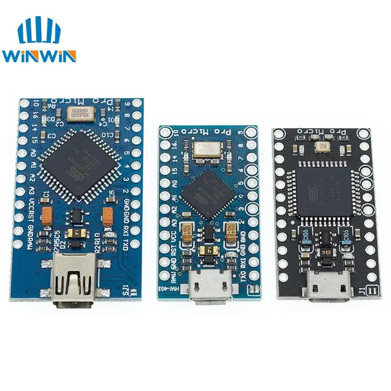Pro Micro ATMEGA32U4 5V/16MHZ module With the bootloader for arduino MINI USB/Micro USB/TYPE-C with 2 row pin header | Электронные