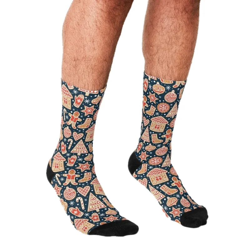 

2021 забавные мужские носки рождественский узор текстурный принт хип-хоп мужские счастливые носки милые уличные стильные сумасшедшие носки ...