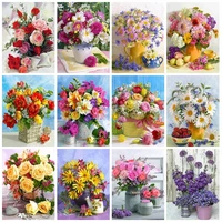5d diy diamond embroidery mosaic beautiful flowers painting rhinestone floral rose daisy picture wall art poster home decoration