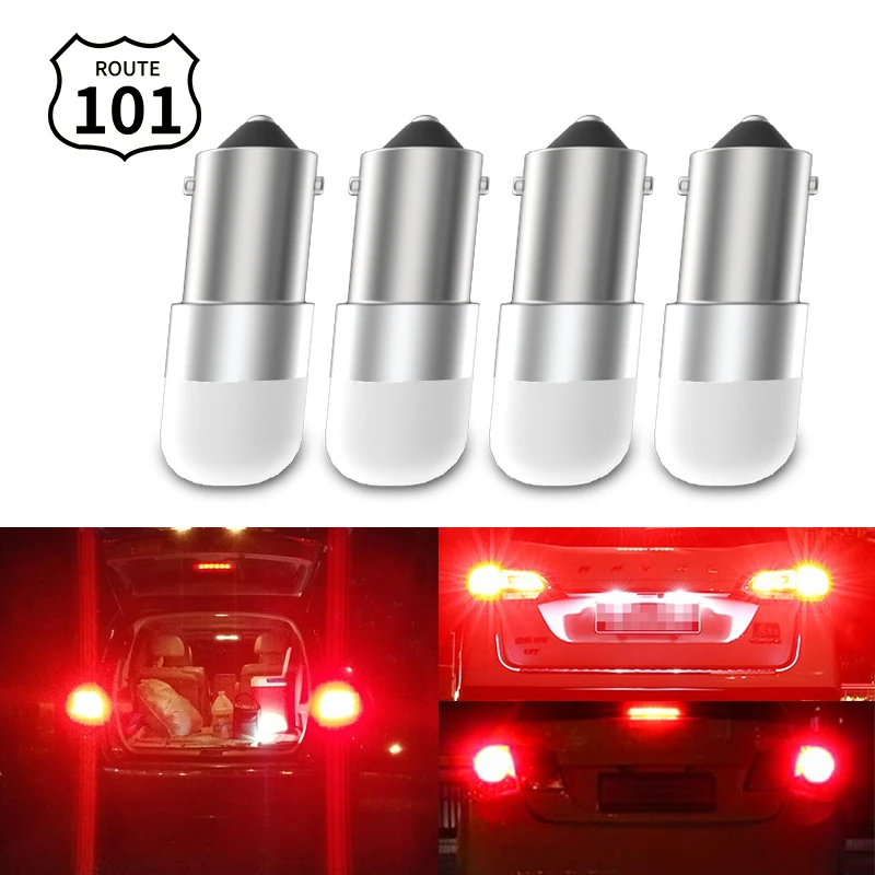 

Route101 4x заднего светильник 12V BA9S светодиодный T4W тормозной фонарь сигнала стоп-лампа авто лампы светильник ing красный H5W 256 1895 1893 257